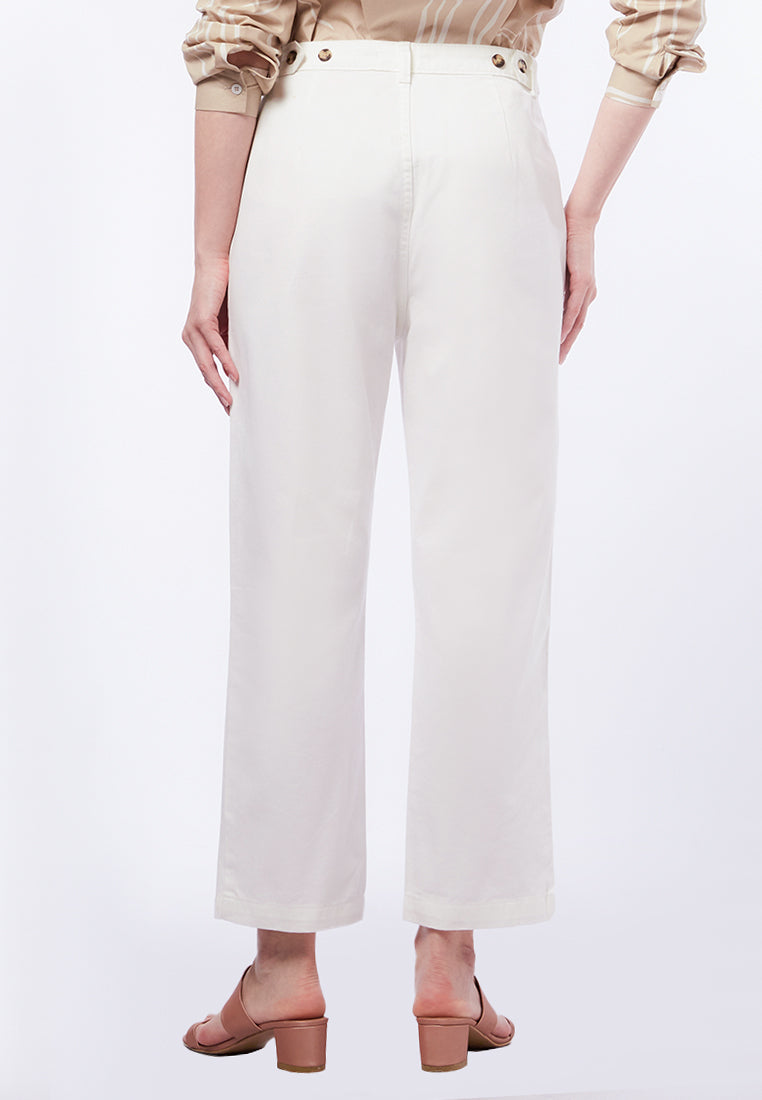 Straight Fit Pants with Pocket Details