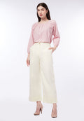 Straight Leg Pants with Rolled Cuff