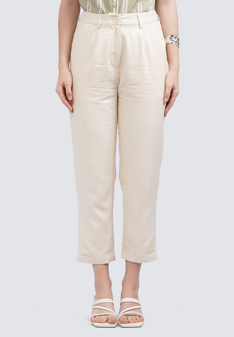 Rolled Up Hem Capri Pants