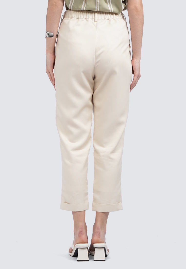Rolled Up Hem Capri Pants