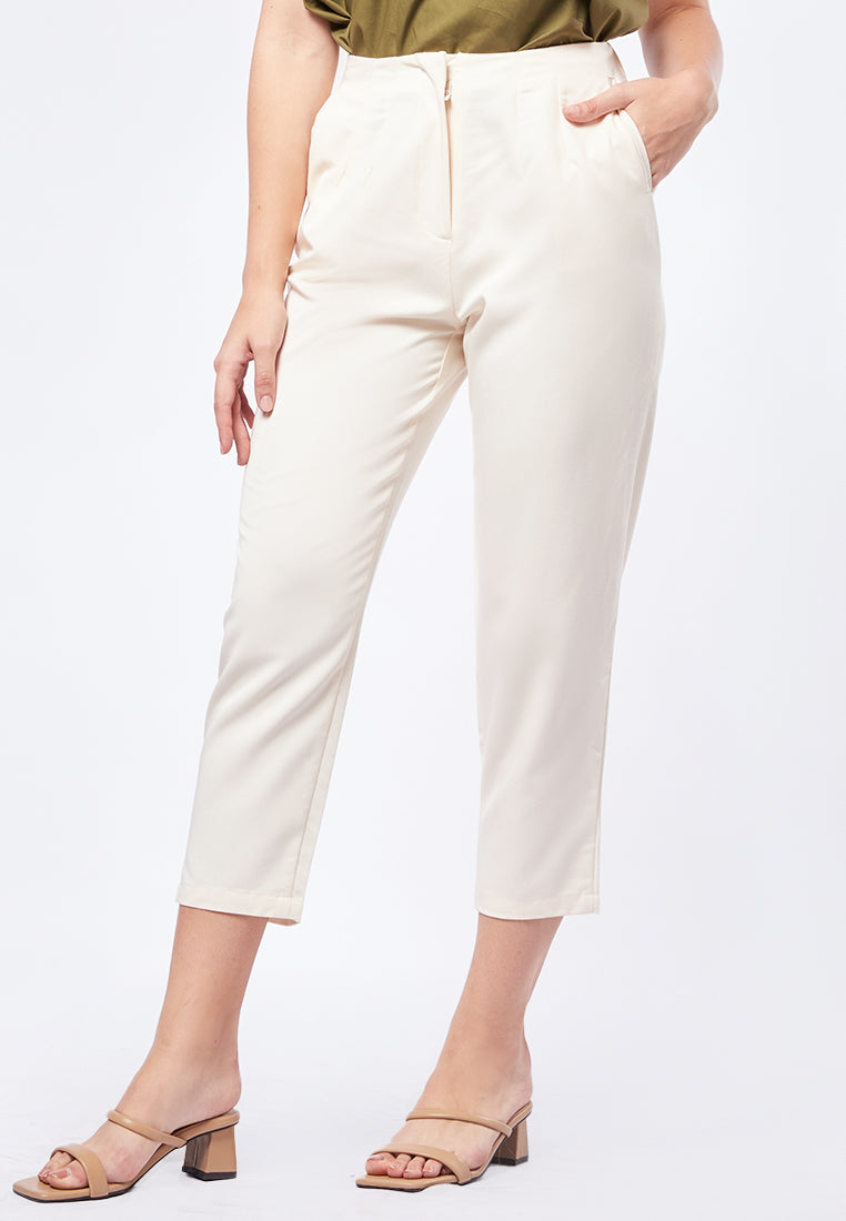 High Waist Tapered Long Pants