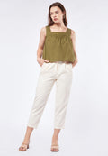 High Waist Tapered Long Pants