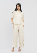 Embroidered Straight Fit Pants