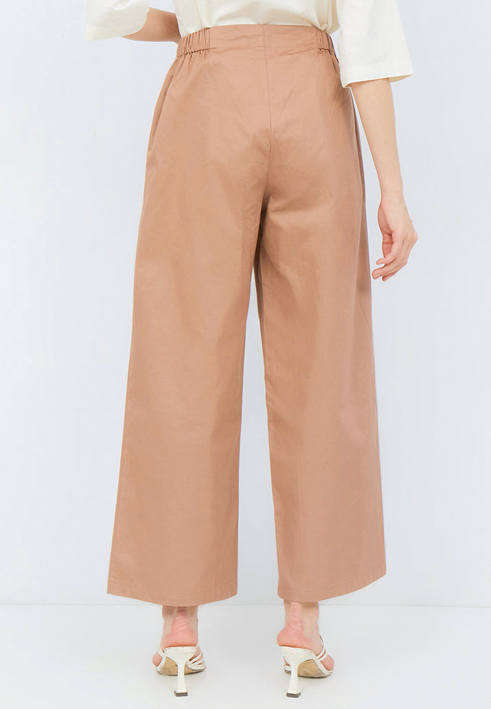 Wide Leg Pants with Pleats Detail