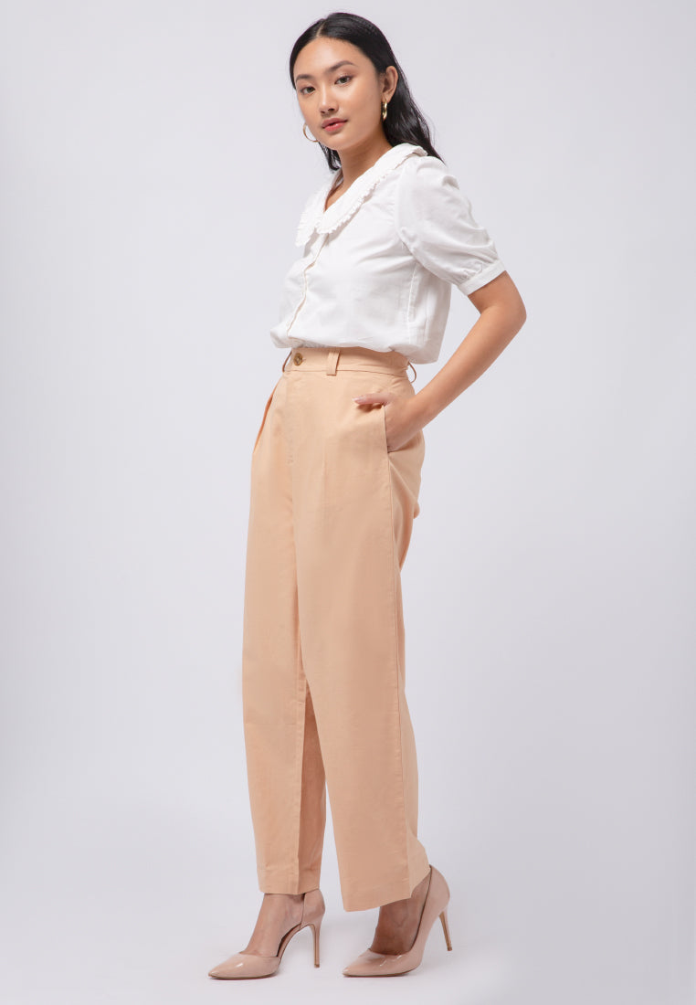 High Waist Pleated Long Pants