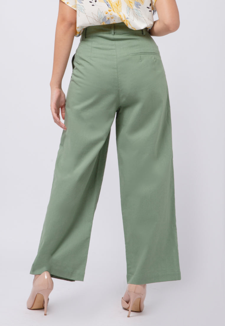 High Waist Pleated Long Pants