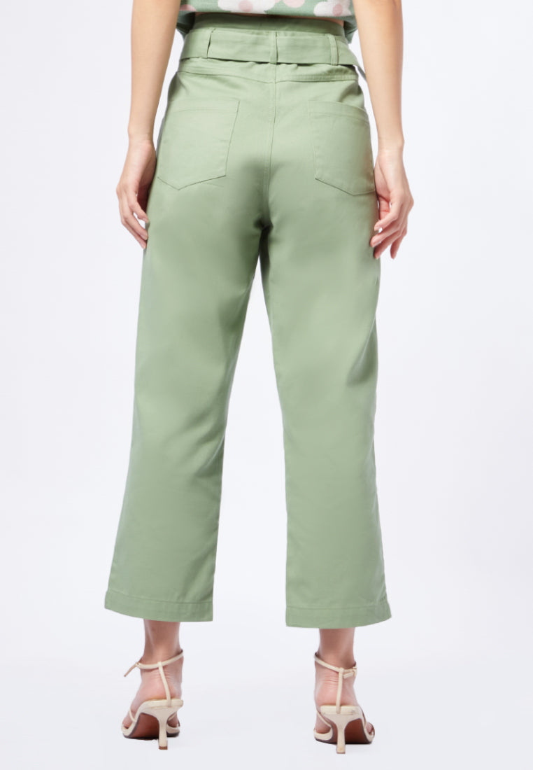 Tapered Pants with Horn Buckle Belt
