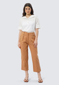 Tapered Pants with Horn Button