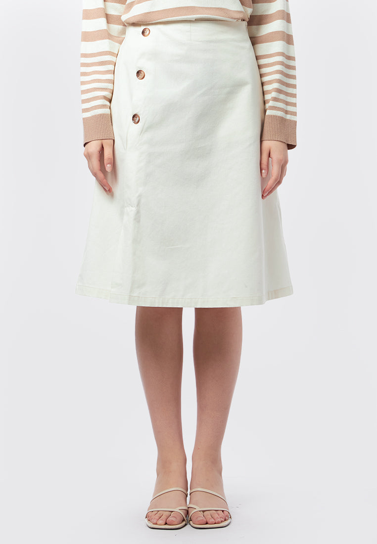 A-Line Skirt with Button Details