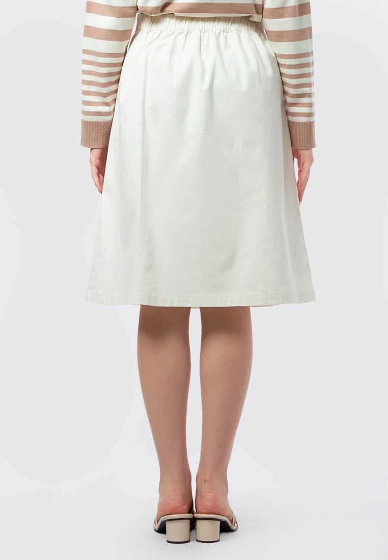 A-Line Skirt with Button Details