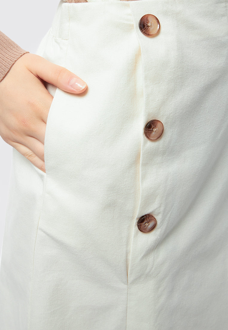 A-Line Skirt with Button Details