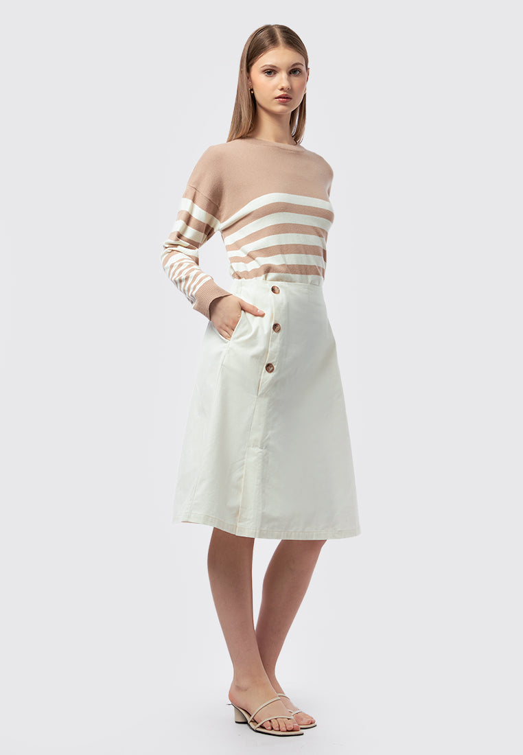A-Line Skirt with Button Details