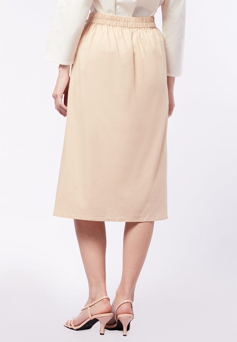 Midi Wrap Skirt with Bow Tie Details