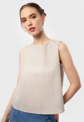 Sleeveless Blouse with Back Detail
