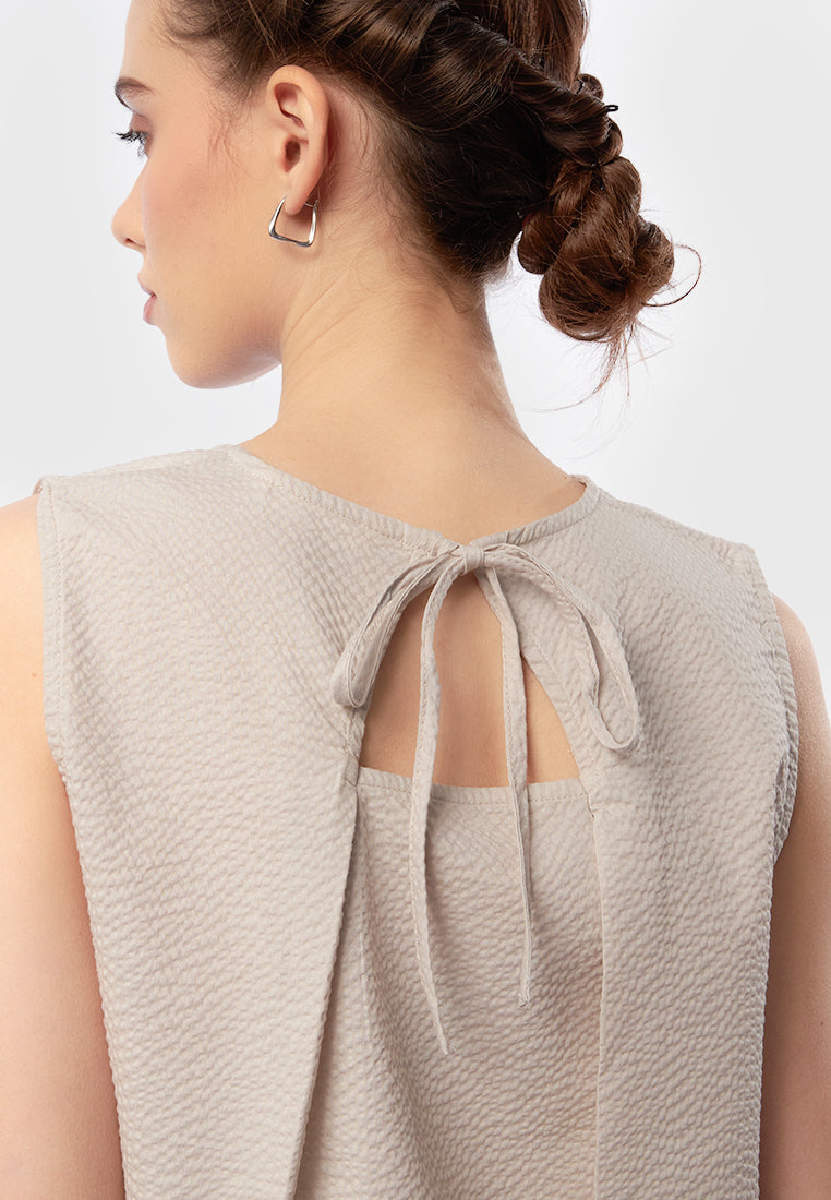 Sleeveless Blouse with Back Detail