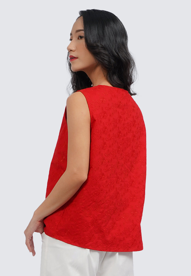 V-Neck Sleeveless Blouse
