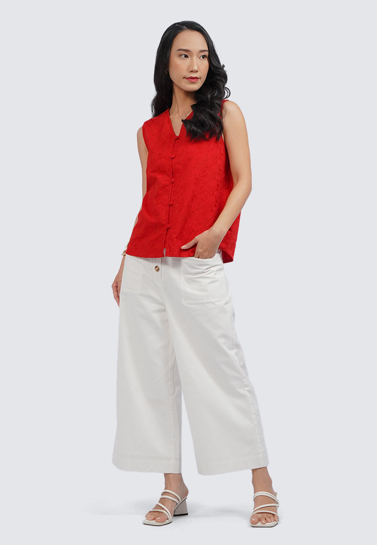 V-Neck Sleeveless Blouse