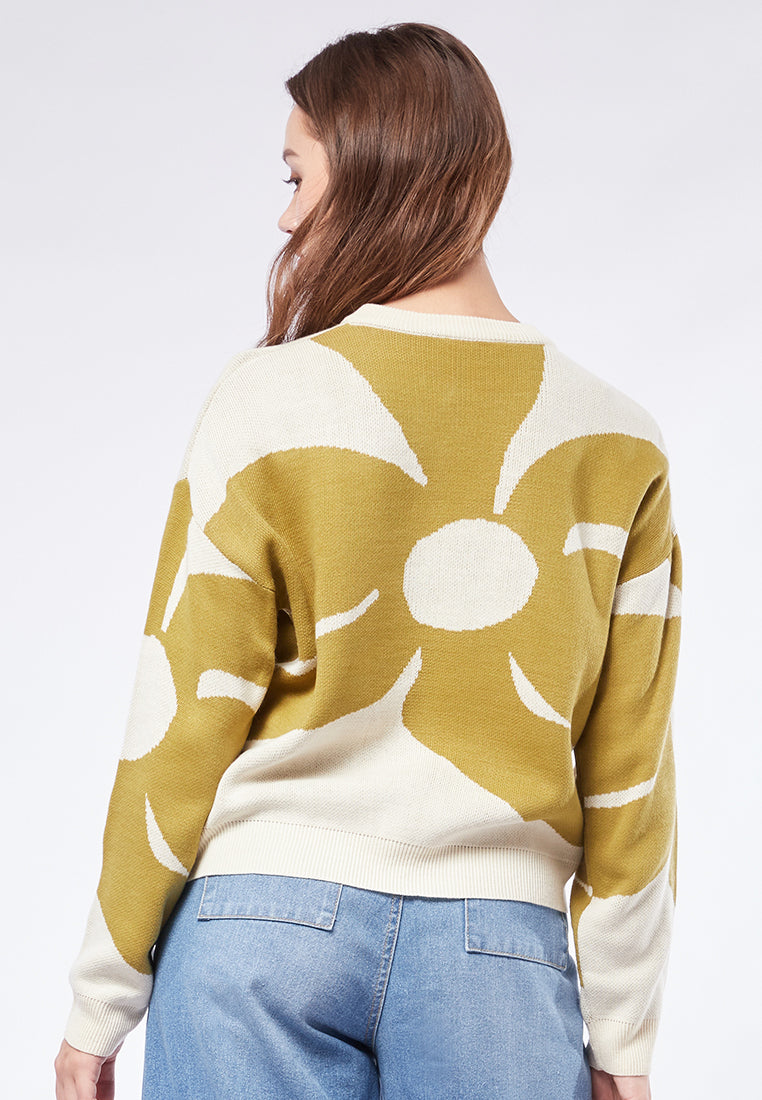 Long Sleeve Patterned Sweater