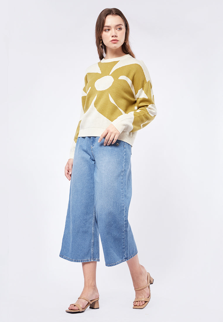 Long Sleeve Patterned Sweater