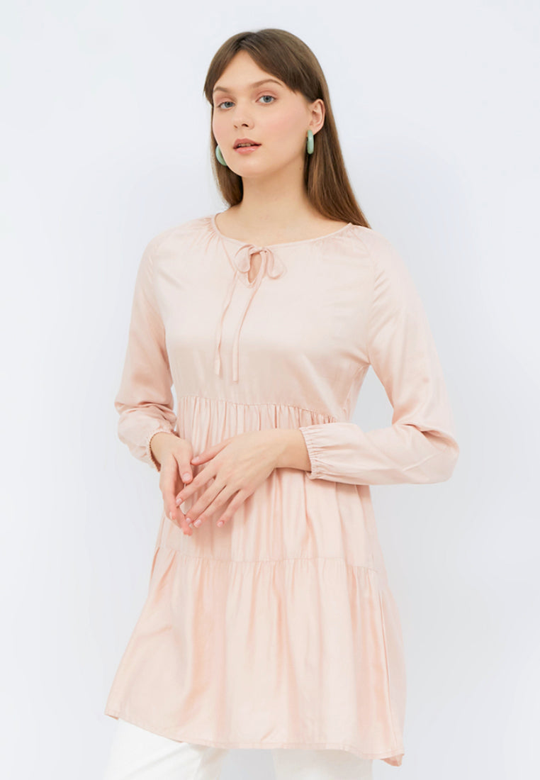 Puff Sleeves Tiered Tunic