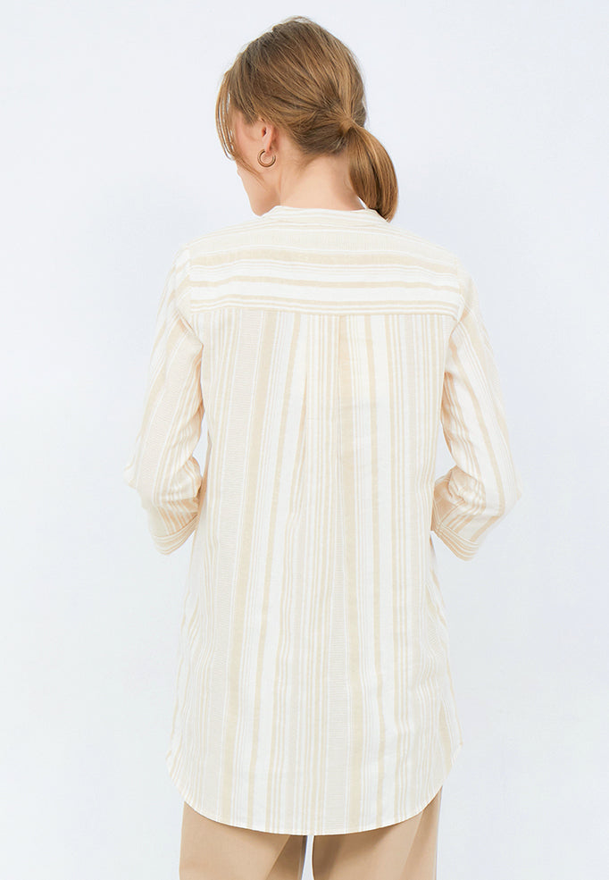 Striped Tunic with Tassel Details