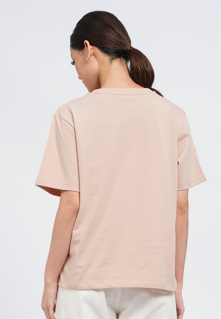 Flower Details Short Sleeve T-Shirt