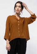 V-neck Long Sleeve Blouse