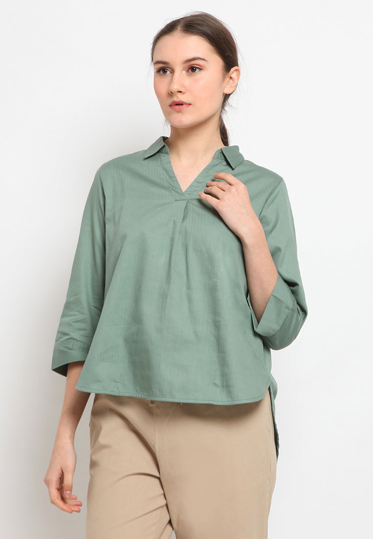 3/4 Sleeve Loose Blouse