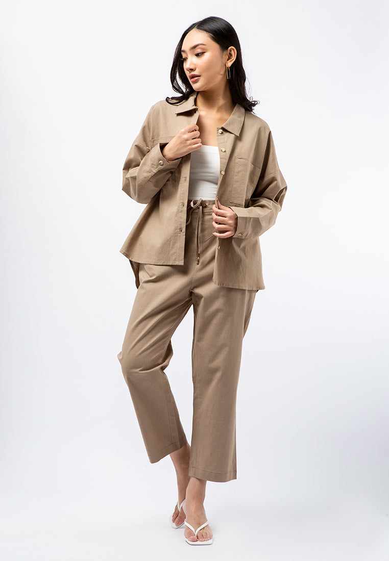 Loose Shirt with Hi-Lo Hemline