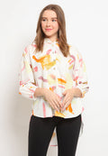 Puff Sleeve Printed Blouse