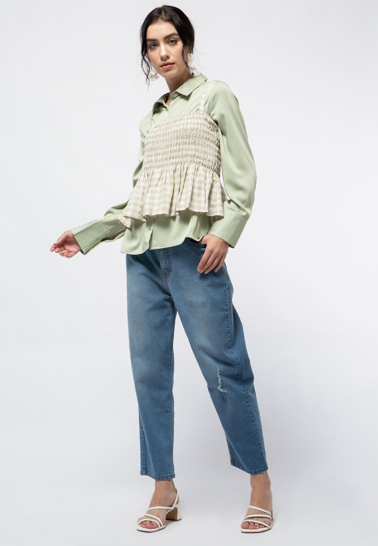 Long Sleeve Loose Blouse
