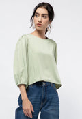 Puff Sleeve Crop Blouse