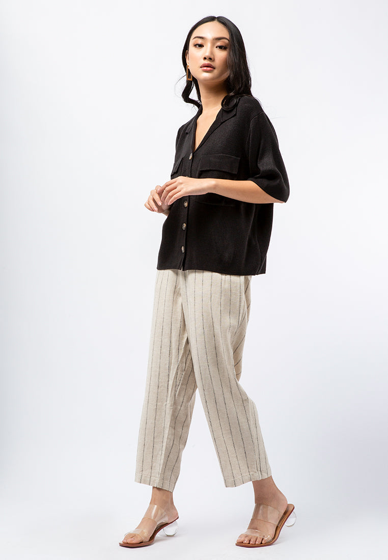 Loose Short Sleeve Knit Top