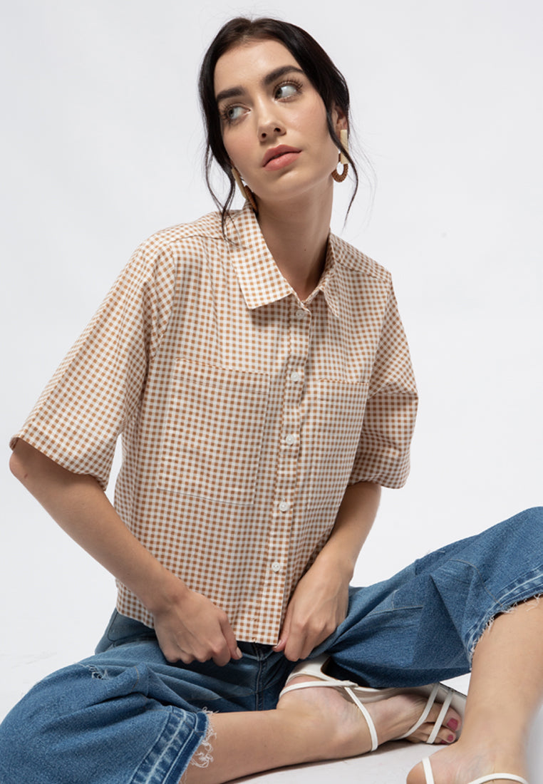 Short Sleeve Crop Shirt