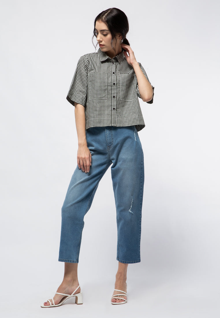 Short Sleeve Crop Shirt