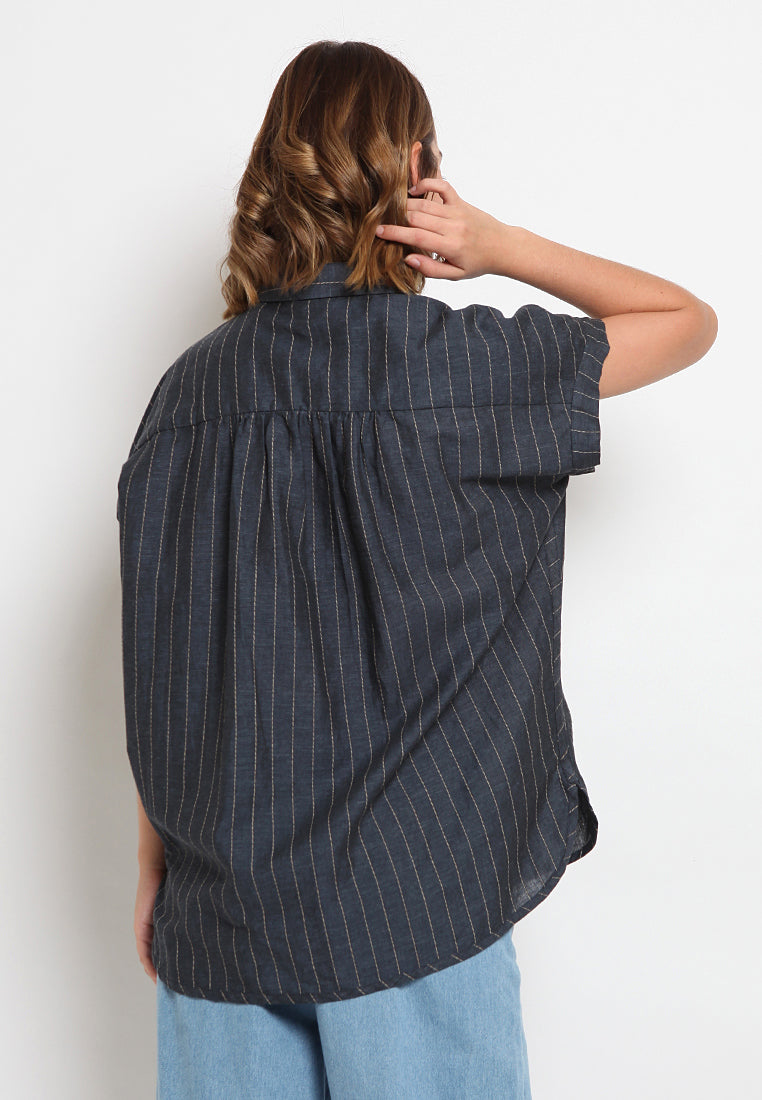 Short Sleeves Loose Blouse
