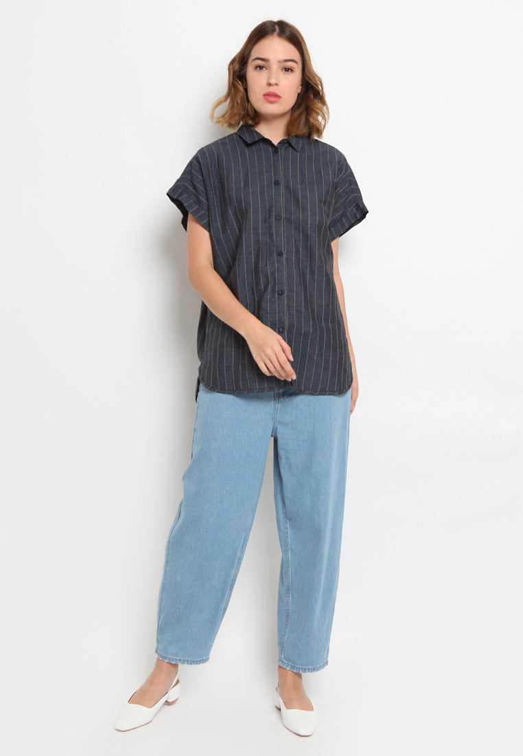 Short Sleeves Loose Blouse