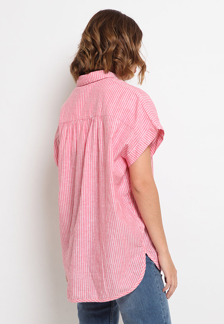 Short Sleeves Loose Blouse