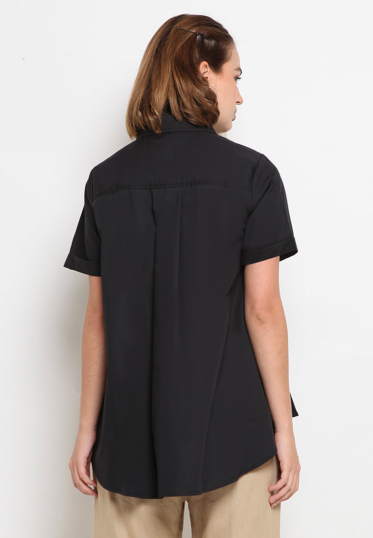 Short Sleeve A-line Blouse