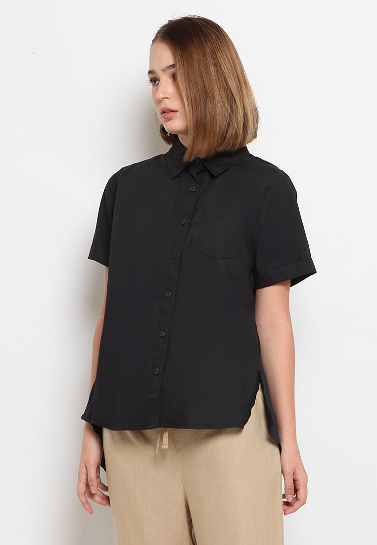 Short Sleeve A-line Blouse