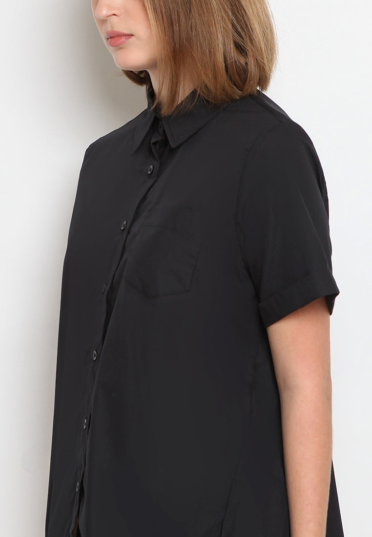 Short Sleeve A-line Blouse