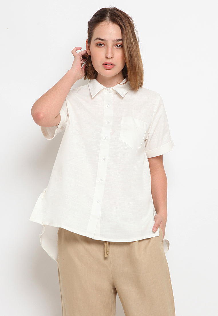Short Sleeve A-line Blouse