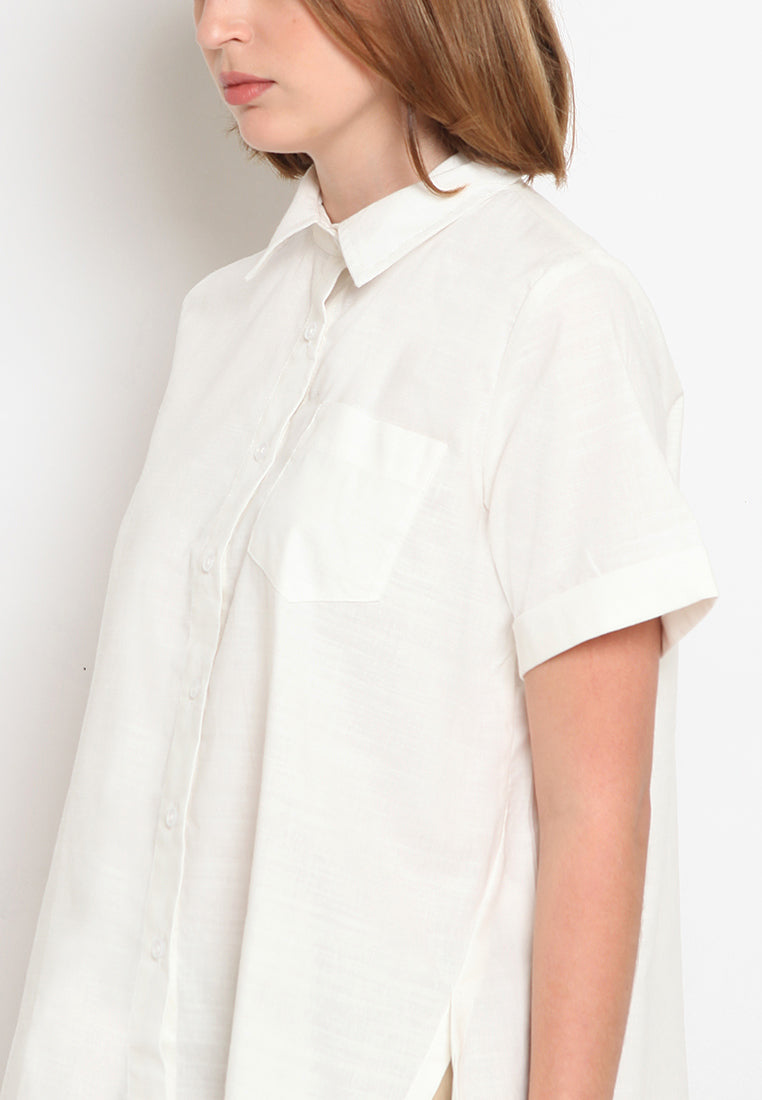 Short Sleeve A-line Blouse