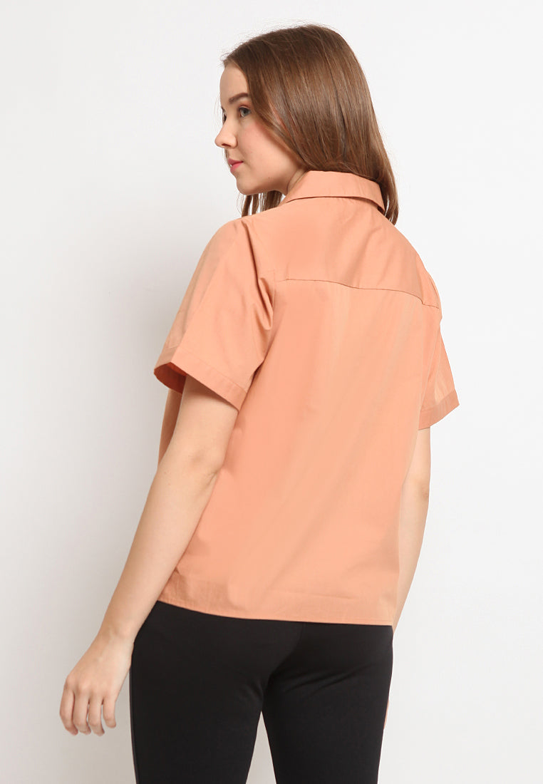 Boxy Top with Pyjama Collar