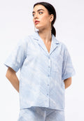 Printed Pyjamas Collar Lounge Shirt