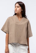 V-neck Crop Blouse
