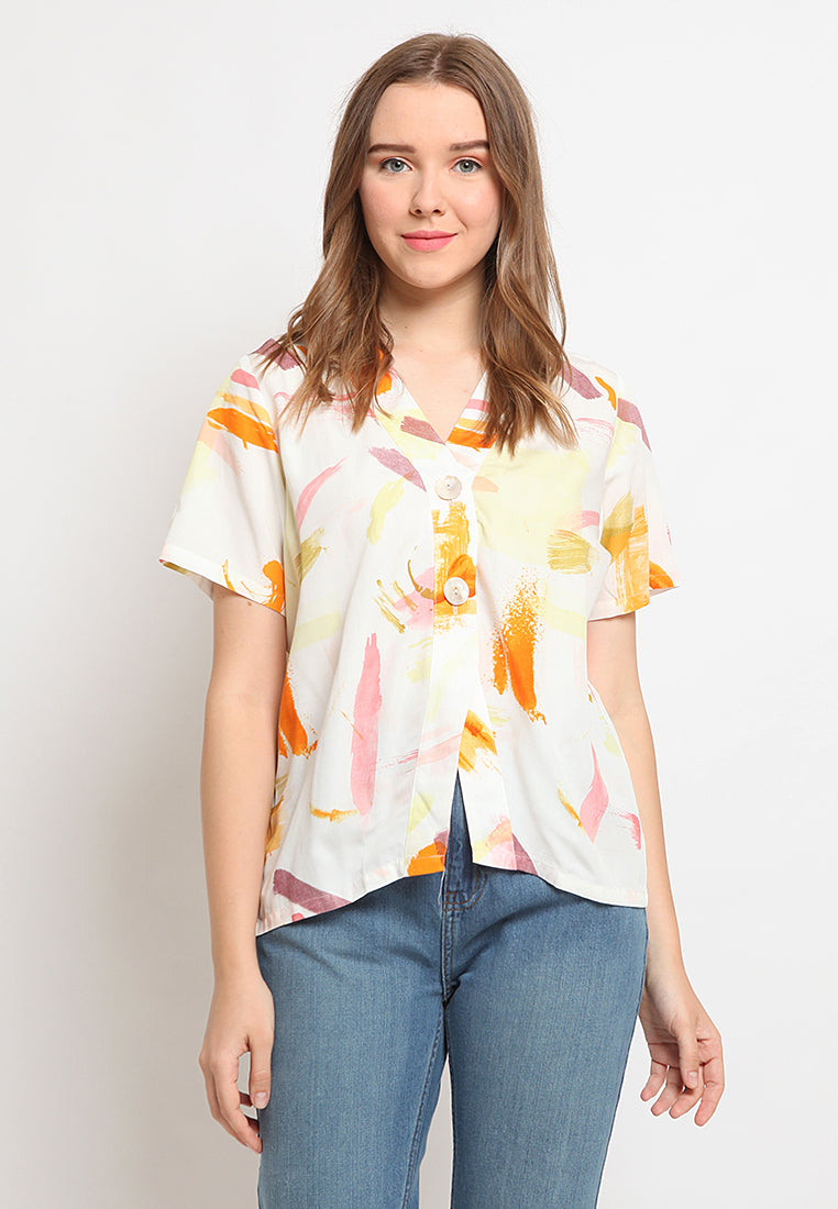 Printed Boxy Blouse