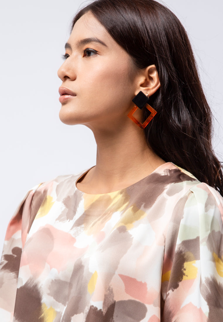 Pleated Sleeve Blouse