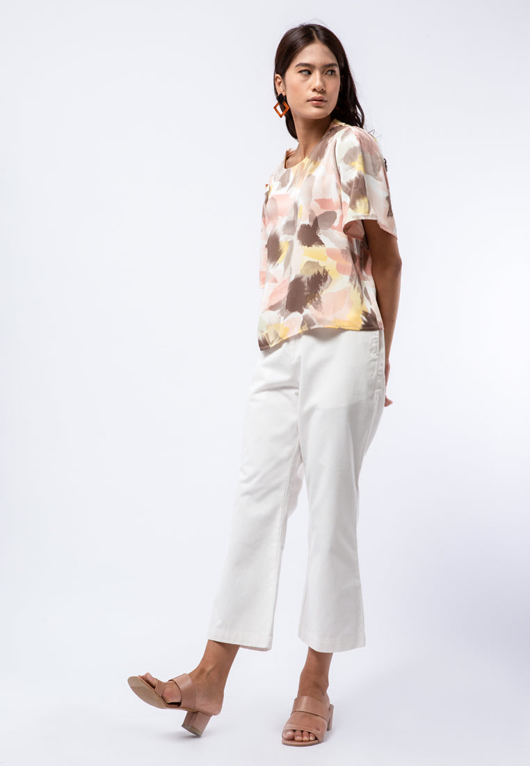 Pleated Sleeve Blouse