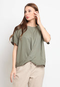 Knot Detail Short Sleeves Blouse